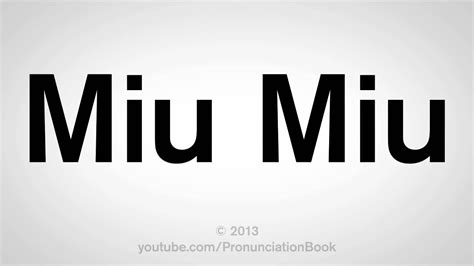 miu u pronunciation